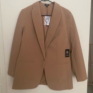 *NWT* Express Women’s Oversized Tan Pinstripe Blazer